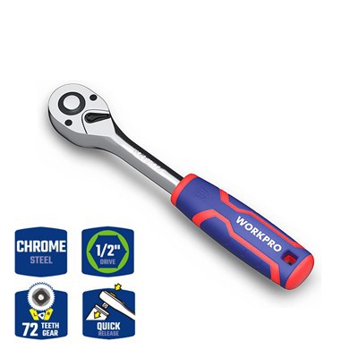 1/2" DR. PENANGANAN RATCHET RELEASE CEPAT, 72T