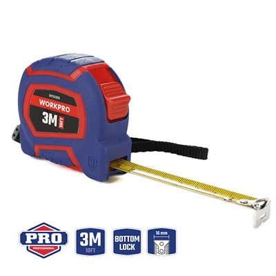 PENGUKUR PITA 3M(10FT)x16MM DENGAN PISAU BERLAPIS NILON